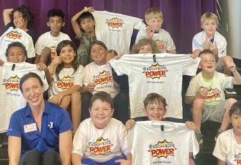 Dr. Janus with our Kids Power Program.