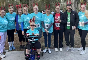 John Geigle YMCA Reindeer Run participants.