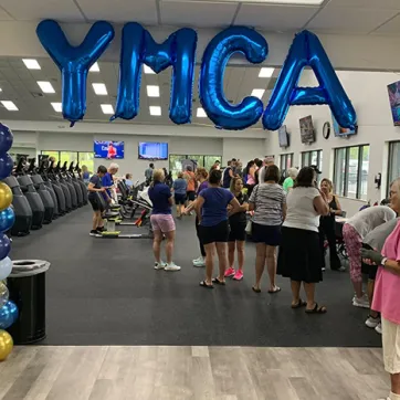 Hernando County YMCA newly enhanced wellness floor. 
