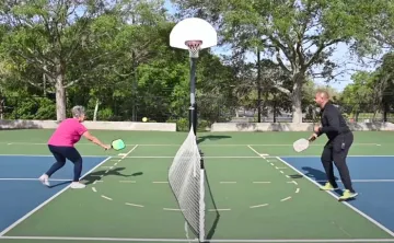 Jackie plays Pickleball at the Greater Palm Harbor YMCA.