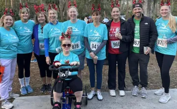 John Geigle YMCA Reindeer Run participants.